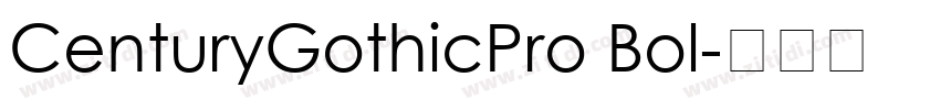 CenturyGothicPro Bol字体转换